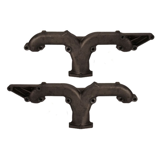 Corvette-Style 2-1/2 Inch Ram Horn Exhaust Manifolds, Pair