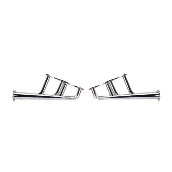 Small Block Chevy Lake Style Headers, Chrome