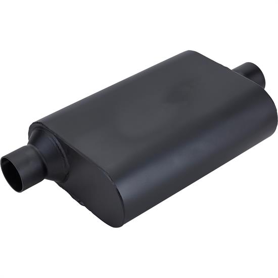 Speedway Welded Chamber Muffler, 2.25 Inch, Offset Inlet/Center Outlet