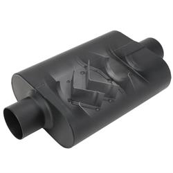 Speedway Welded Chamber Muffler, 3 Inch, Center Inlet/Center Outlet