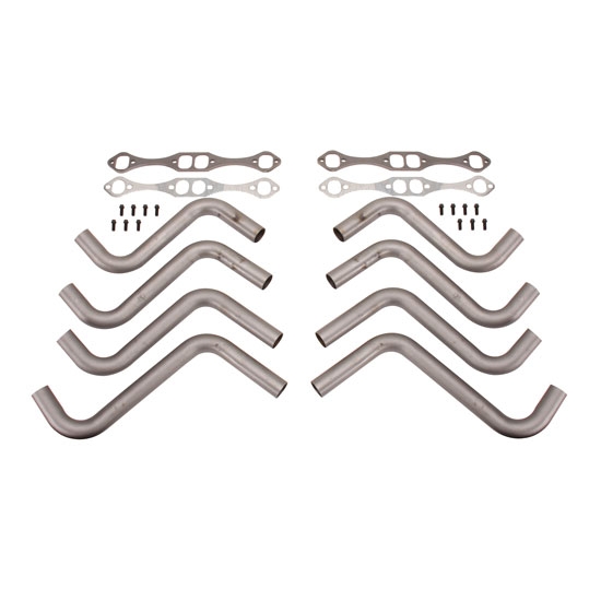Boom Tubes Small Block Chevy Zoomie Header Kit, 1-3/4 Inch, Raw Finish