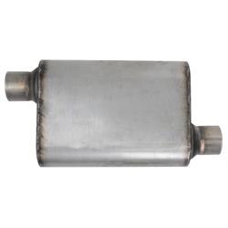 Stainless Steel Chamber Muffler, 2.50 Inch, Offset/Offset