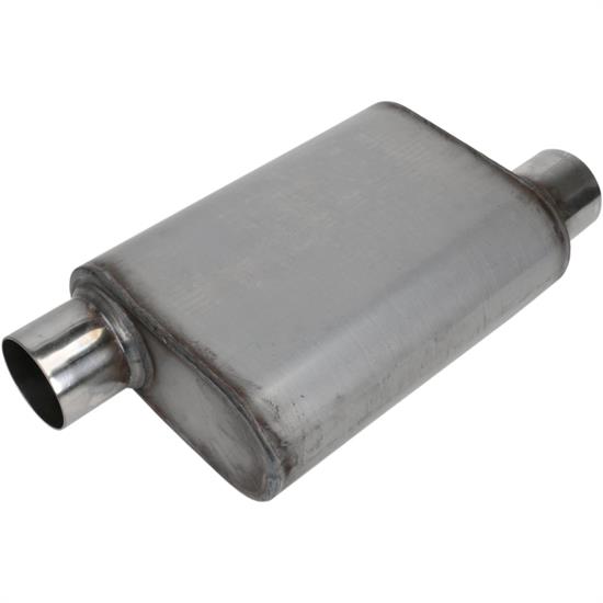 Stainless Steel Chamber Muffler, 3 Inch, Offset/Offset