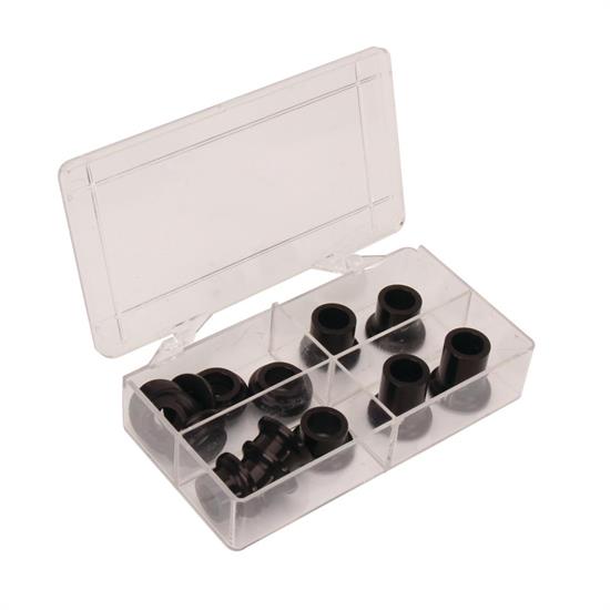 16-Piece Heim Joint Rod Ends Spacer Kit, 1/2 Inch, Black