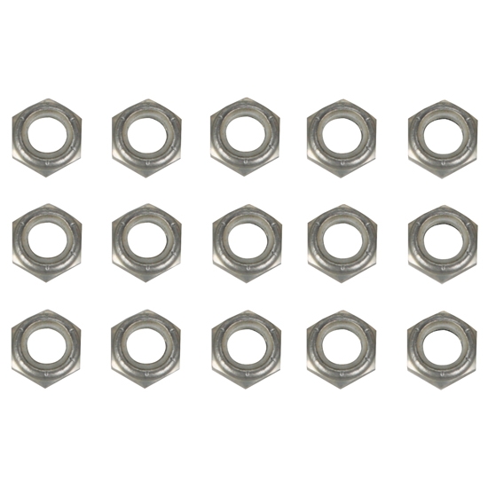 1/2 Inch Aluminum Nylock Bolt Nuts, 15 Pack