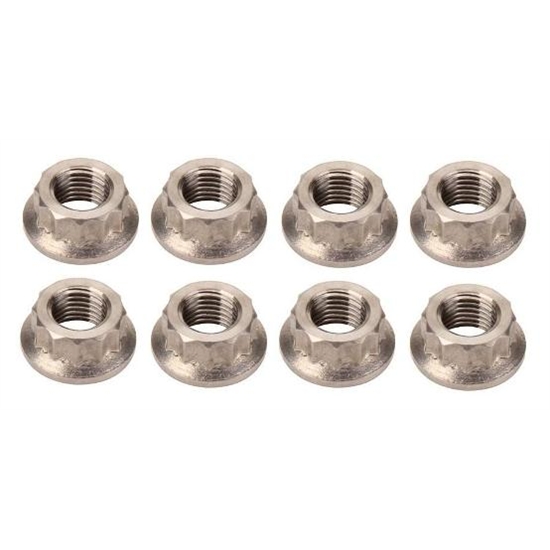 TI64 Titanium 12 Point Flare Nut Kit, 3/8 Inch Thread, 8/Bag