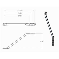 Adjustable Tubular Chromoly Nose Wing Straps, Maxim, 8-3/4 - 10-1/4 In