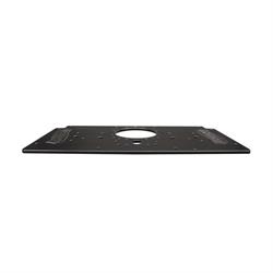 Speedway Small Block Chevy Aluminum Rear Motor Plate, Black