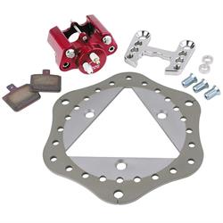 Ultra-Lite Sprint Car Left Front Brake Kit, Titanium Rotor, Scalloped