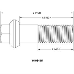 Tru-Lite Titanium Jet Head Style Bolt, 1/2 Inch-20 x 1-1/2 Inch