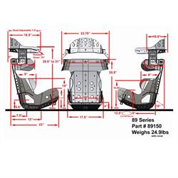 Kirkey 89 Series Intermediate 10 Degree Layback Containment Racing Seat