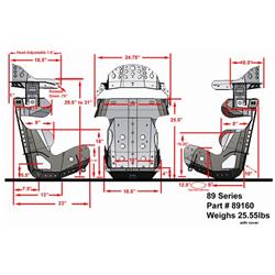 Kirkey 89 Series Intermediate 10 Degree Layback Containment Racing Seat