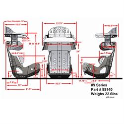 Kirkey 89 Series Intermediate 10 Degree Layback Containment Racing Seat