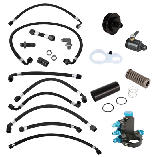 Complete Sprint Car Clamp-on Fuel Line Kit