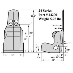 Kirkey Junior 24 Series 8 Degree Aluminum Racing Child Youth Seat