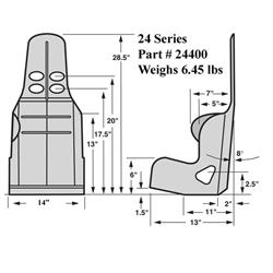 Kirkey Junior 24 Series 8 Degree Aluminum Racing Child Youth Seat
