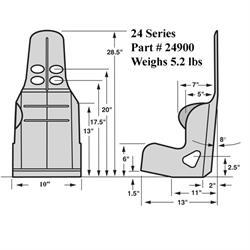 Kirkey Junior 24 Series 8 Degree Aluminum Racing Child Youth Seat