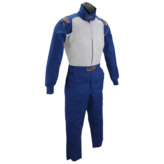 Speedway Blue Racing Suit-One Piece-Single Layer, Large
