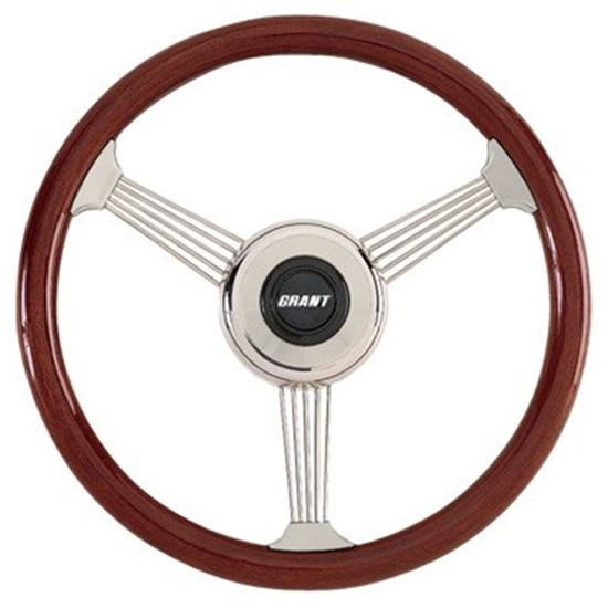 Garage Sale - Grant 1057 Classic Banjo Steering Wheel, Mahogany Rim, 14-3/4 Inch