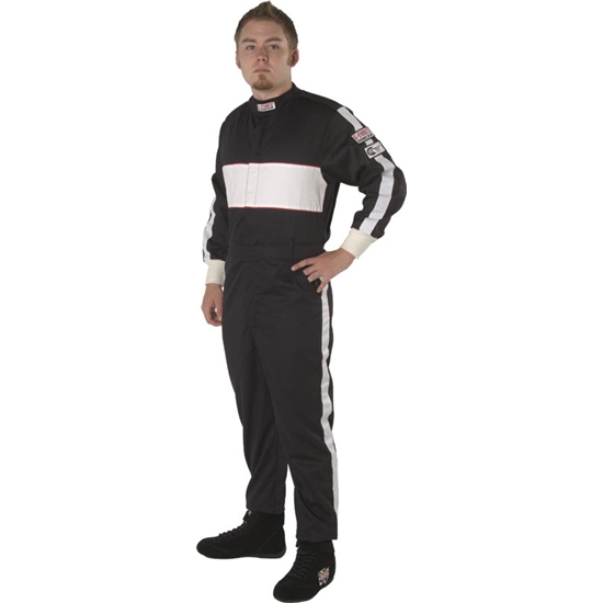 Garage Sale - G-FORCE GF505 Racing Suit-One Piece-Double Layer, Black, Medium