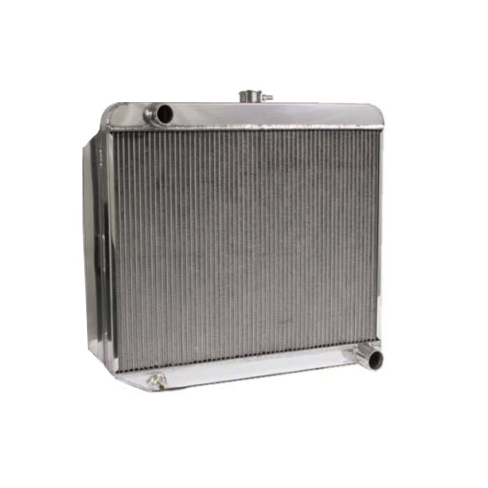 Garage Sale - AFCO Direct Fit '60-'78 Mopar A, B, E-Body Rad, 22 x 22 Inch, Driver Side Inlet, Satin