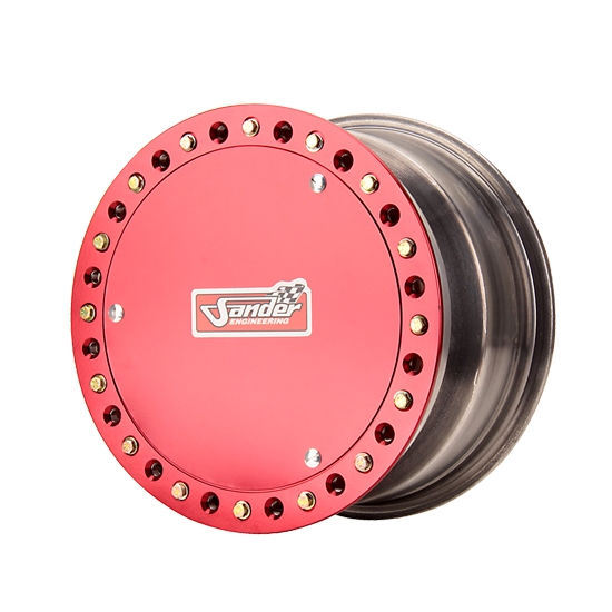 Sander Direct Mount Front Wheel, 15x9, 5" Offset, Beadlock/Cover