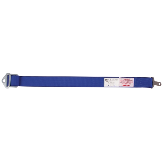 Garage Sale - Simpson Blue 27 In. Single Anti-Sub Racing Seat Belt, Cam Lock, 2 Wide