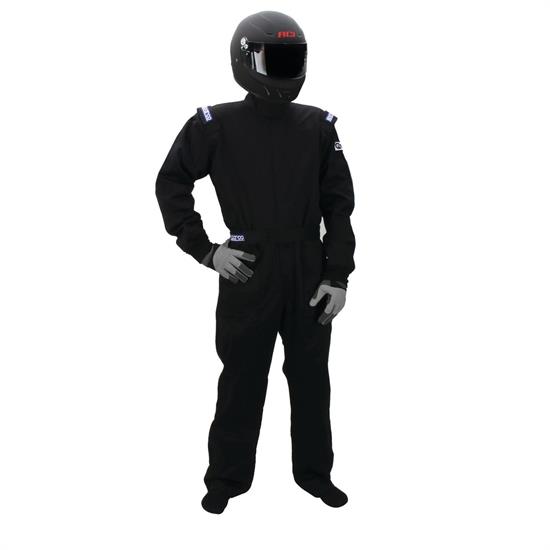 Garage Sale - Sparco Driver One-Piece Single Layer Racing Suit, Black, Medium