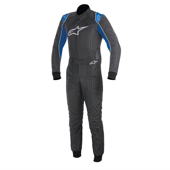 Garage Sale - Garage Sale - Alpinestars KMX-9 Adult Kart Racing Suit, Anthracite/Blue, Large
