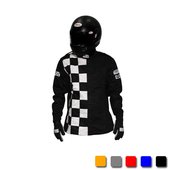 Finishline 2-Layer SFI-5 Racing Jacket, Black XL