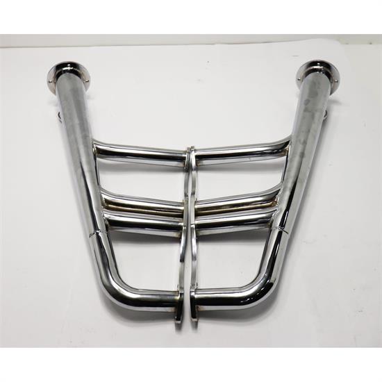 Small Block Chevy Lake Style Headers, Chrome