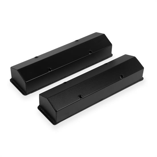 Mr Gasket 6811BG Fabricated Aluminum Valve Covers, SBC, Black