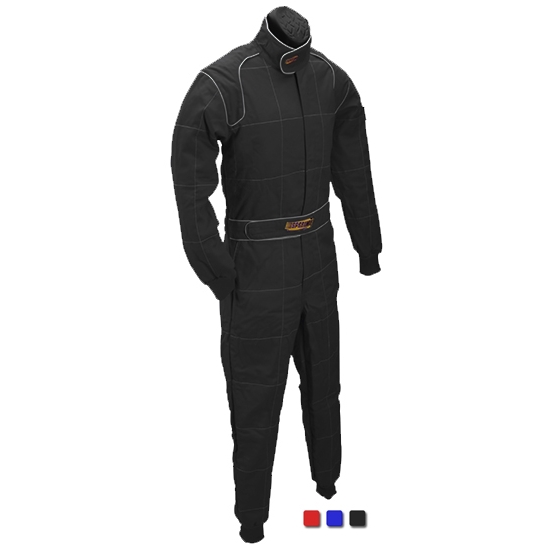 Speedway Black 2 Layer Racing Suit-One Piece-SFI-5 Rated, Medium