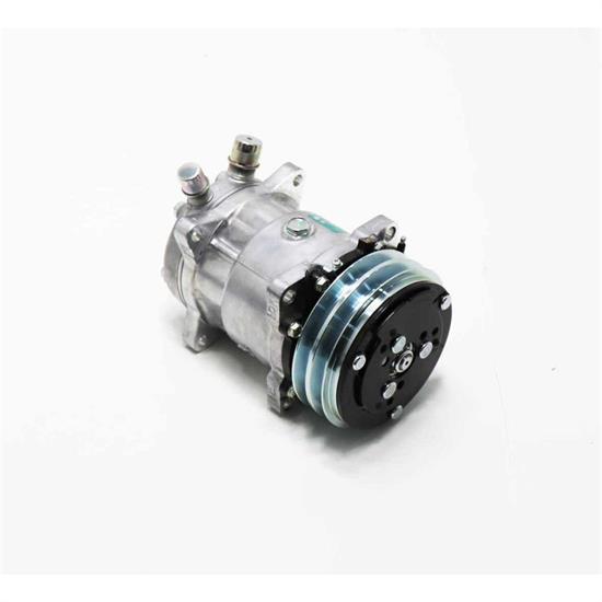 Vintage Air 04808-VUA Double V Groove Pulley Air Compressor, Stan