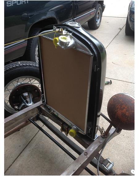 32 CHEVY CHOPPED MOPAR V8 3//THREE ROW//CORE FULL ALUMINUM RADIATOR+14/" BLACK FAN