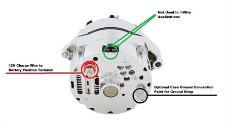 DB Electrical ADR0336 Alternator - 105 Amp, 12V, 3-Wire For 65-85 Vehicles, Internal Regulator