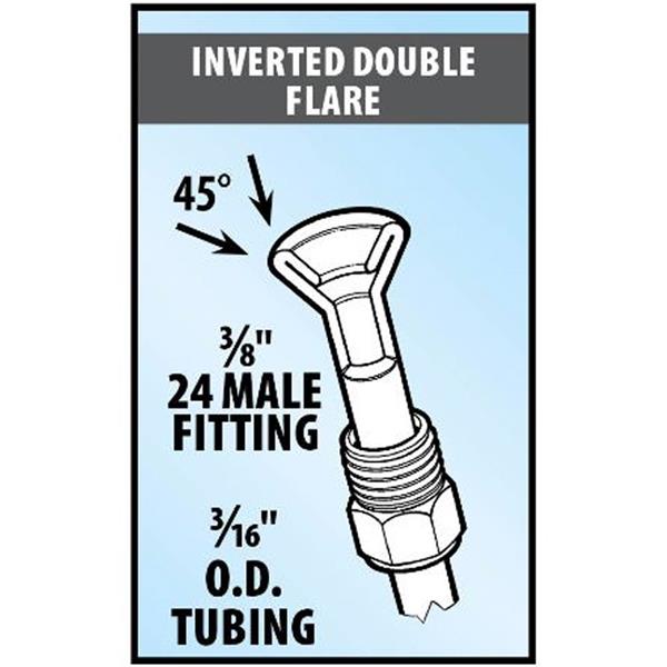1//4/" Brake Line 40 Inch OE Zinc Steel 7//16-24 Tube Nuts 45 Degree Double Flare