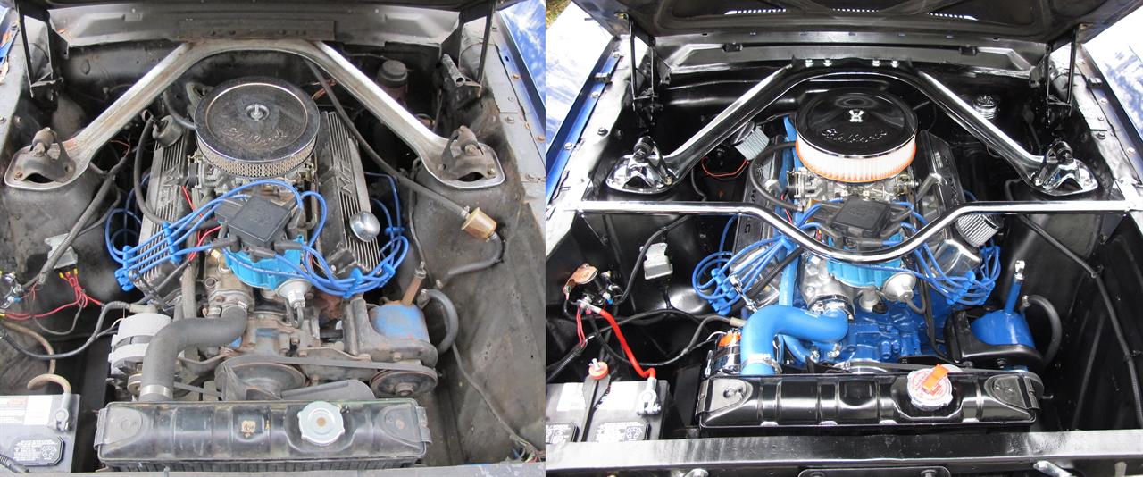1966 Ford Mustang Engine Detailing Before and After