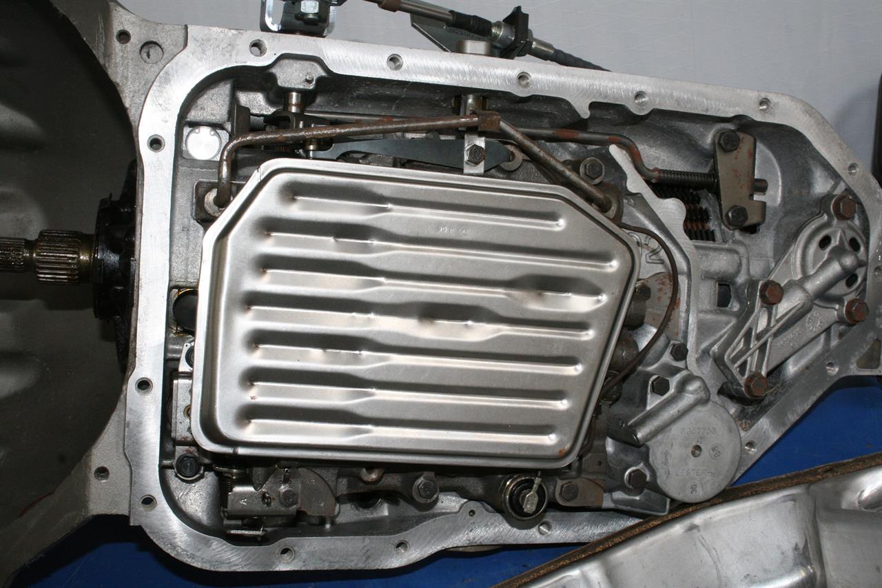 2004R Transmission Oil Pan Removed