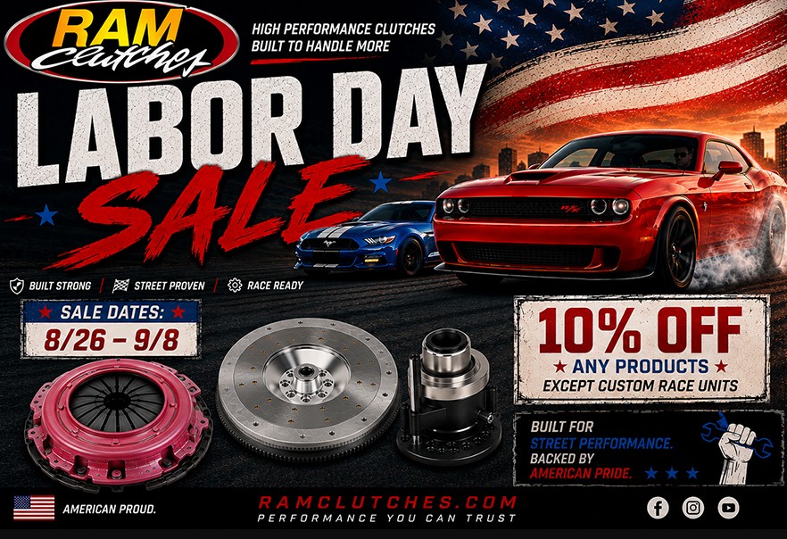 Ram Clutches 10% Off All Parts Labor Day Sale 2026RamClutches10%offLaborDaySale2026