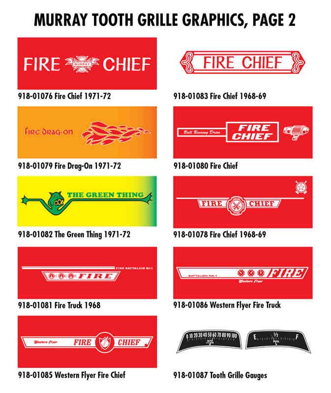 Murray® Tooth Grille 1968 Camaro Pedal Car Graphic