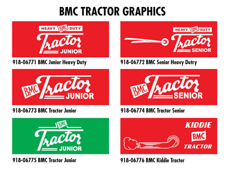 BMC Senior Heavy Duty Pedal Tractor Graphic