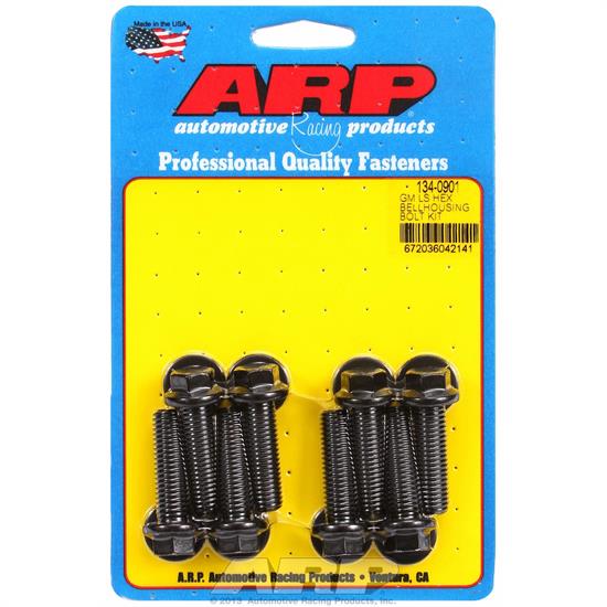 ARP 1340901 Bellhousing Bolt Kit, Chevy LS Engine, Black Hex