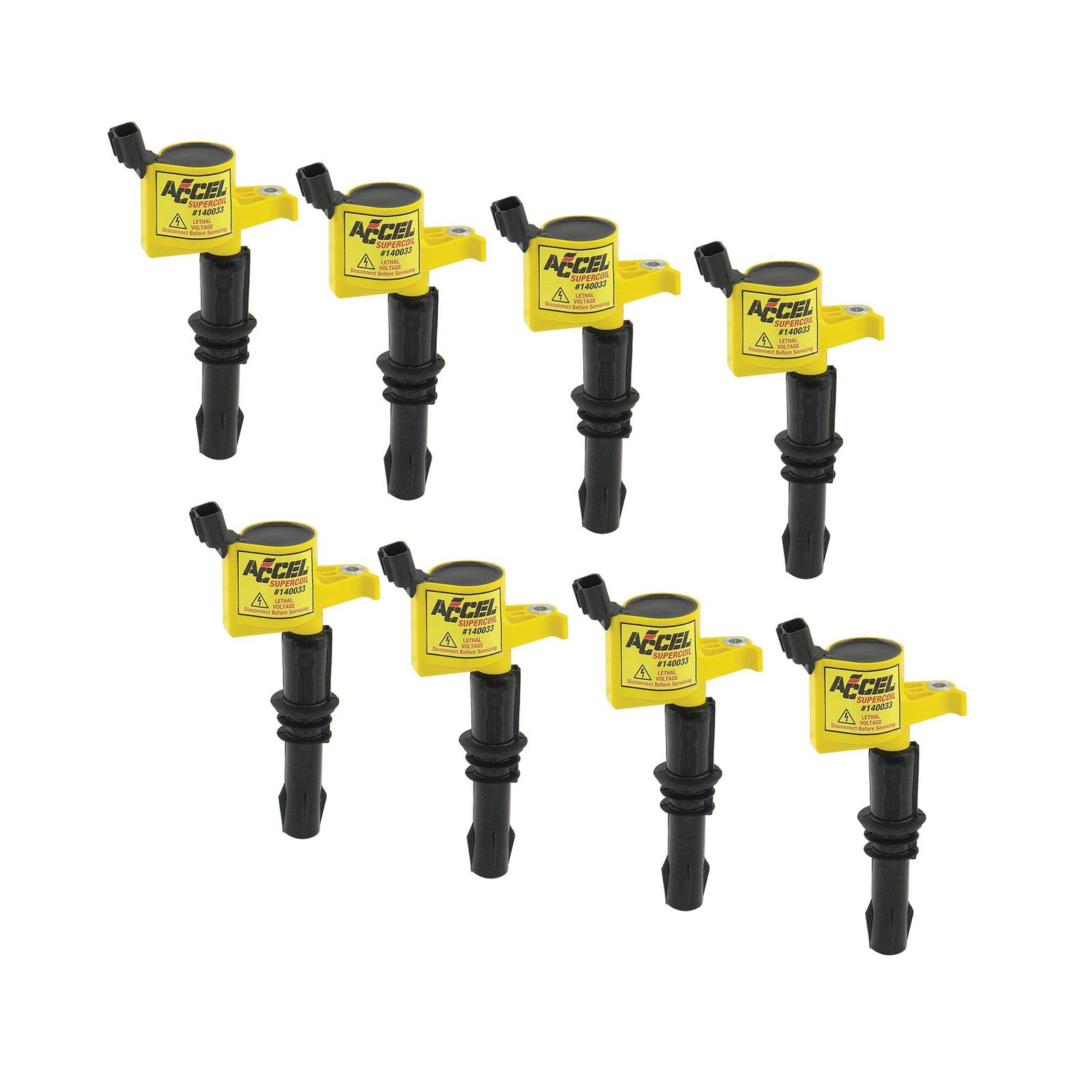 ACCEL 140033-8 Ignition Coil, SuperCoil, Ford 3 Valve Modular Engine