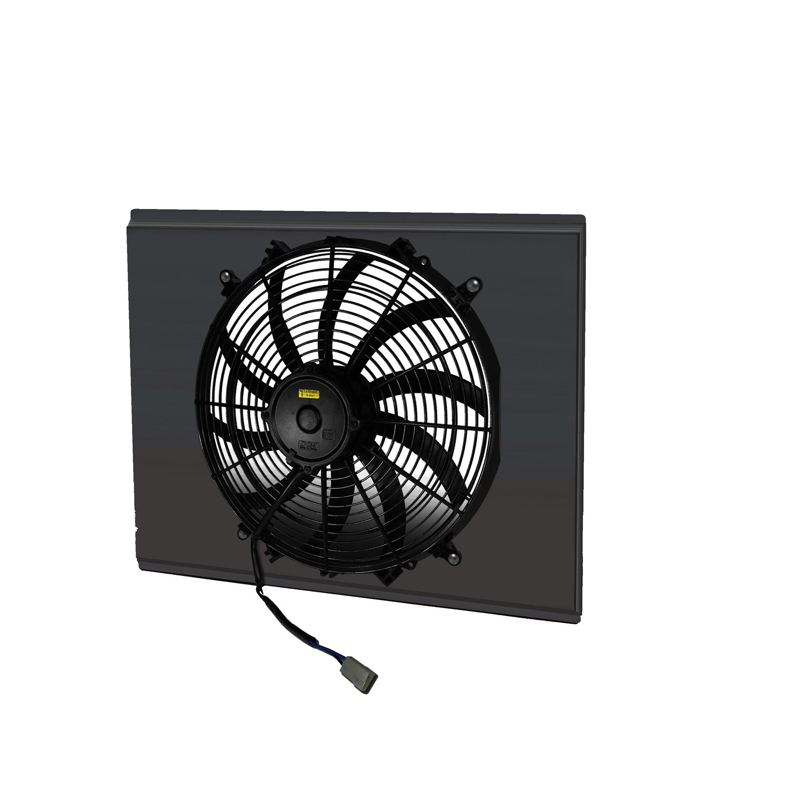 AFCO 80110FSOB Custom Radiator Cooling Fan Shroud, Black