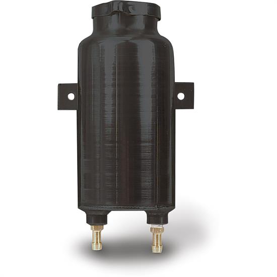 AFCO 80158B Aluminum Radiator Overflow Recovery Tank, Black