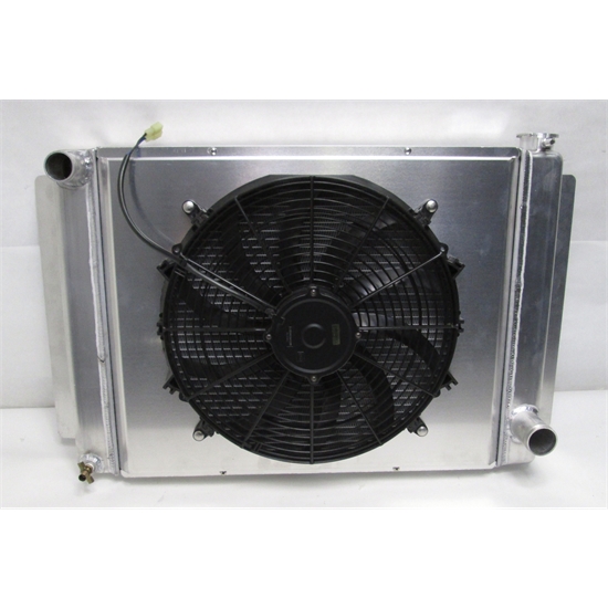 Garage Sale AFCO Double Pass Racing Radiator27.5 Inch Wide, 19 Inch Tall w/ 2170 CFM Fan/Shroud