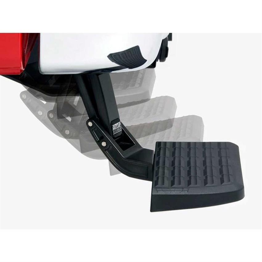 AMP Research Bedstep - Retractable Bumper Step For 2023-2024 Ford F-250/F-350 Super Duty, Supports 300 Lbs