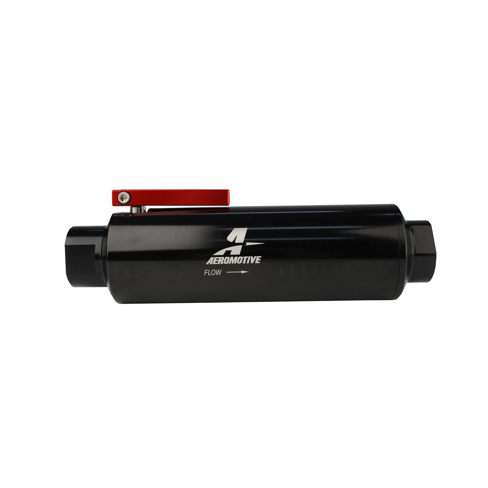 Aeromotive 12332 100-M SS Inline Fuel Filter w/Shutoff, -12 AN