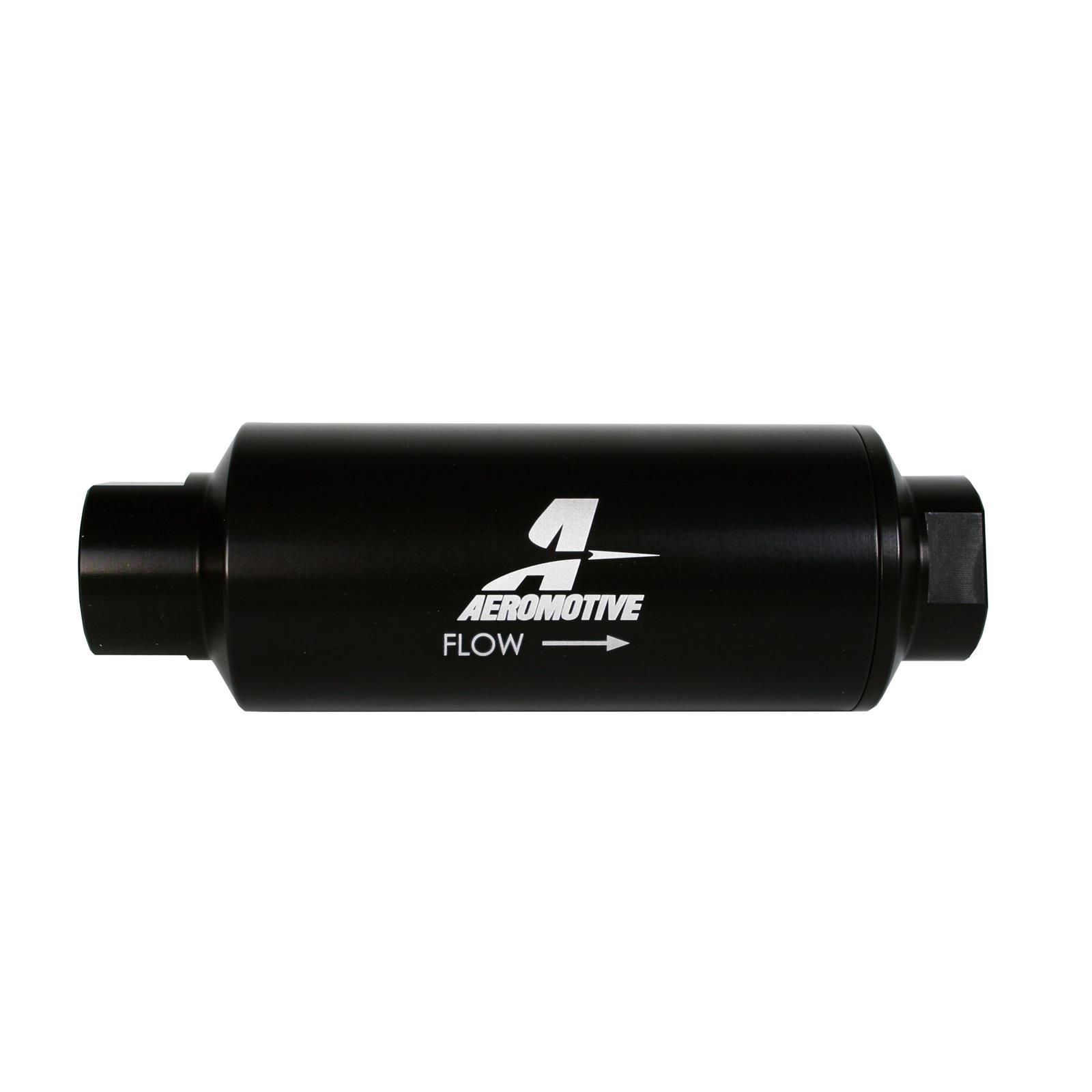 Aeromotive 12341 10-M Inline Microglass Fuel Filter, ORB-12,Black